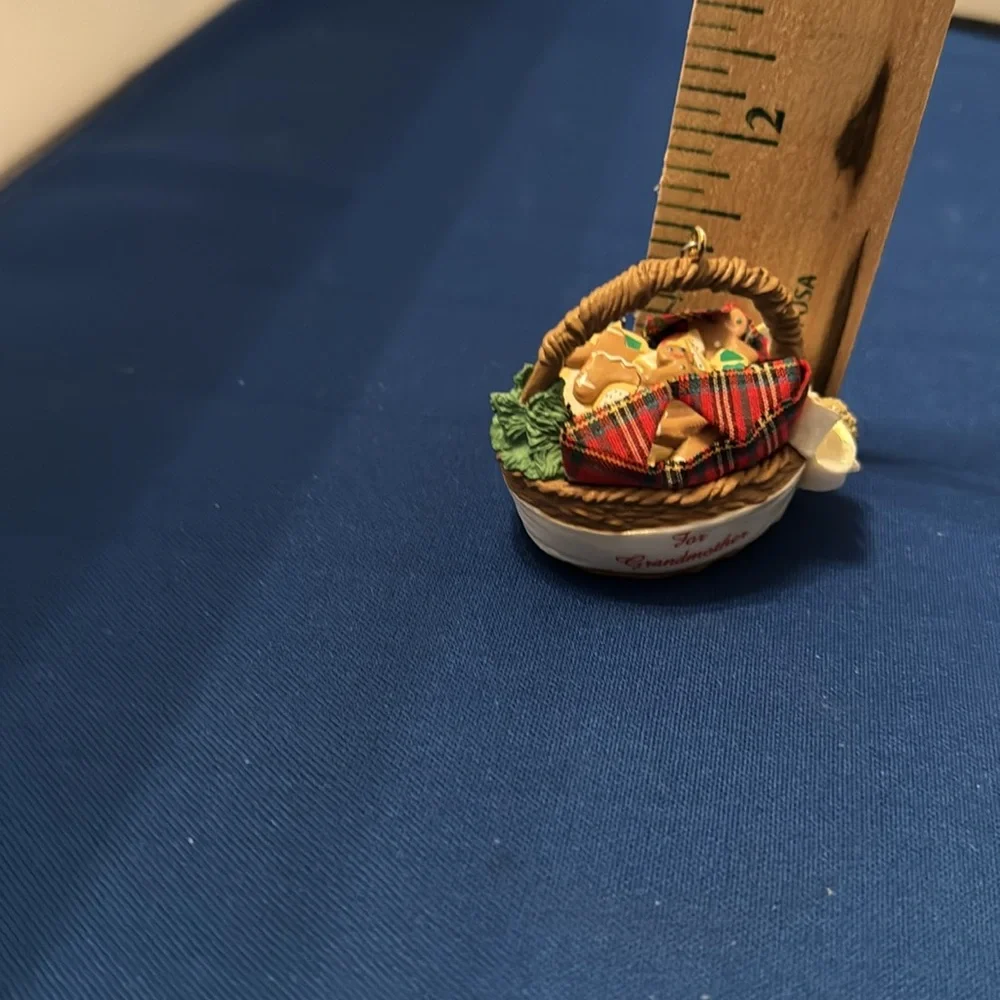 Hallmark ornament basket with cookies, gingerbread, and‎ bell